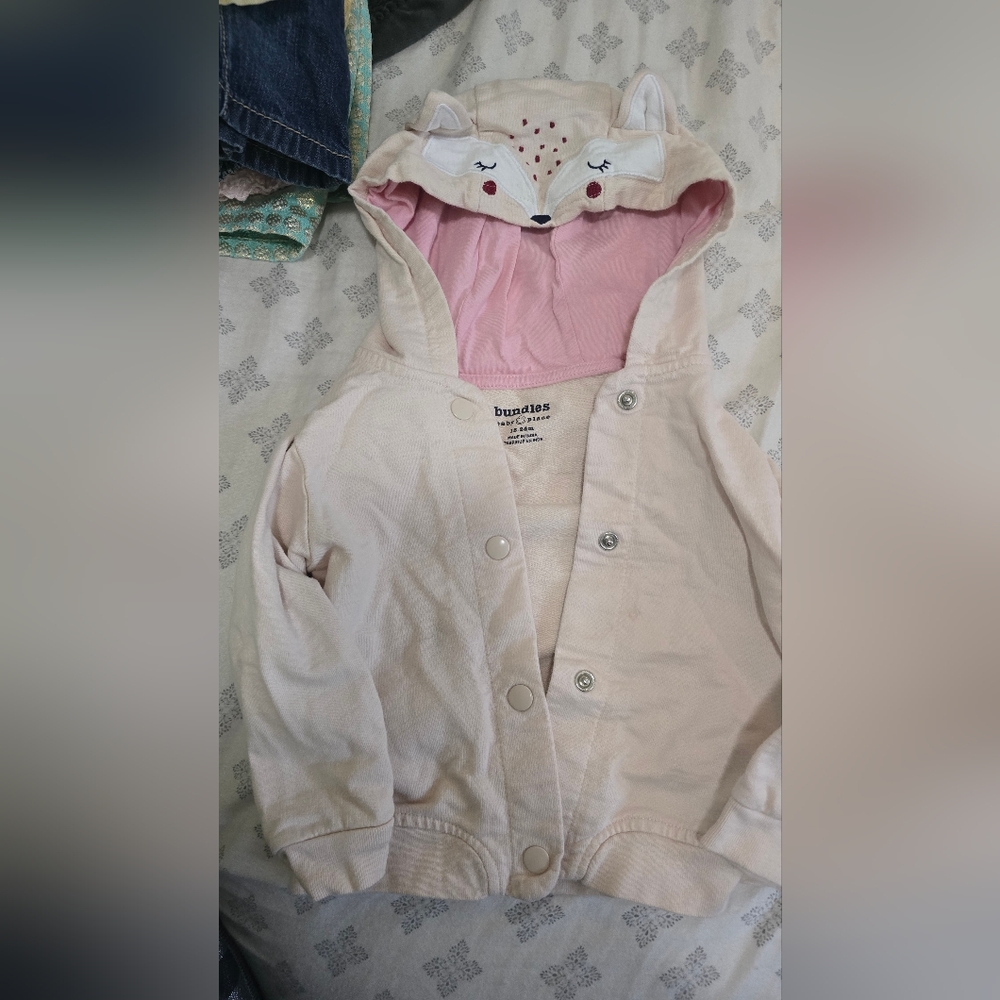 Bundles Cream and Pink Hooded Jacket